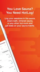 HotLog - Sauna Session Tracker screenshot 1