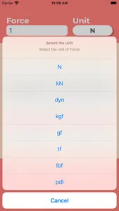 Force Unit Converter screenshot 1