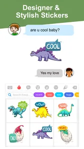 Dinosaur & Text Sticker Emojis screenshot 1