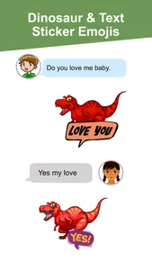 Dinosaur & Text Sticker Emojis screenshot 2