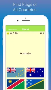 Flags Quiz, Find All Countries screenshot 0