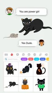 Animated Black Catmoji GIF screenshot 3