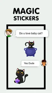 Animated Black Catmoji GIF screenshot 4