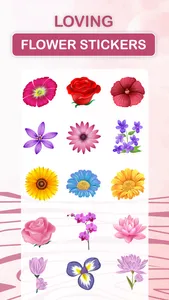 Loving Flower Stickers screenshot 3