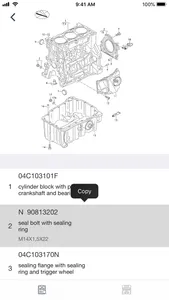 Car parts for Seat diagrams screenshot 0