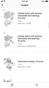 Car parts for Seat diagrams screenshot 1