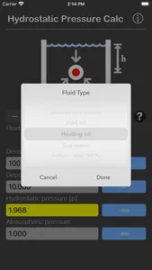 Hydrostatic Pressure Calc screenshot 1