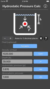 Hydrostatic Pressure Calc screenshot 3