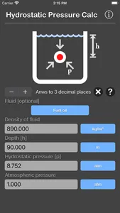 Hydrostatic Pressure Calc screenshot 6