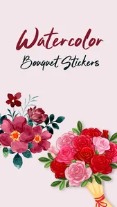 Watercolor Bouquets Stickers screenshot 0