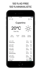 Minimalistic Weather App screenshot 0