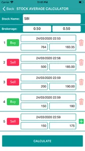 Stock Average Price Calculator screenshot 1