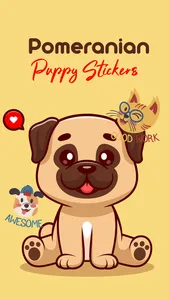 Pomeranian Puppy Stickers Cute screenshot 0