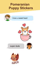 Pomeranian Puppy Stickers Cute screenshot 1