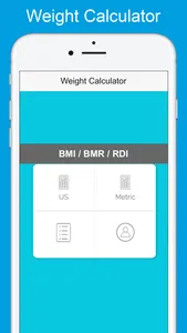 Weight Calculator BMI BMR RDI screenshot 0