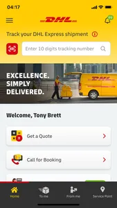 DHL Express Mobile App screenshot 0