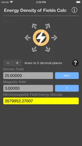 Energy Density of Fields Calc screenshot 0