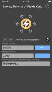 Energy Density of Fields Calc screenshot 3