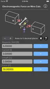 Electromagnetic Force on Wire screenshot 0