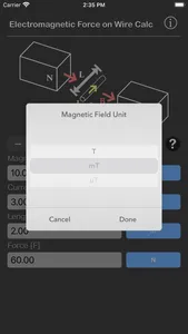 Electromagnetic Force on Wire screenshot 2