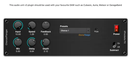 Flanger AUv3 Plugin screenshot 0