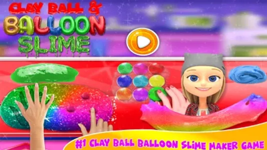 Clay Ball & Balloon Slime Game screenshot 0