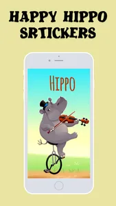 Happy Hippo Stickers screenshot 0