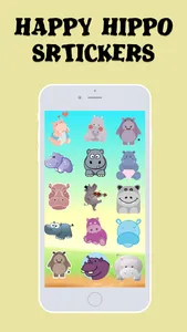 Happy Hippo Stickers screenshot 1