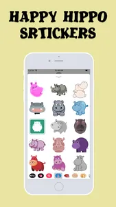 Happy Hippo Stickers screenshot 2