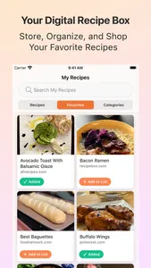 RecipeBox - Save Your Recipes! screenshot 0