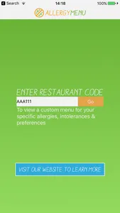 Allergy Menu screenshot 0