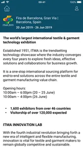 ITMA 2019 – Official App screenshot 1