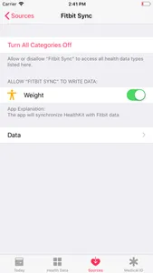 Fitbit to Health Sync screenshot 1