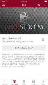 Old Time Baptist Church screenshot 1