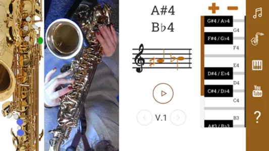 2D Saxophone Fingering Chart screenshot 1