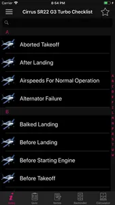 Cirrus SR22 G3 Turbo Checklist screenshot 1