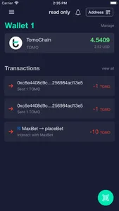 Tomo Wallet screenshot 1