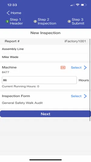 iFactory Plant Maintenance app screenshot 2