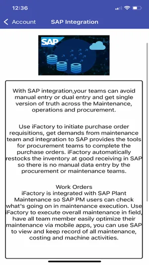 iFactory Plant Maintenance app screenshot 3