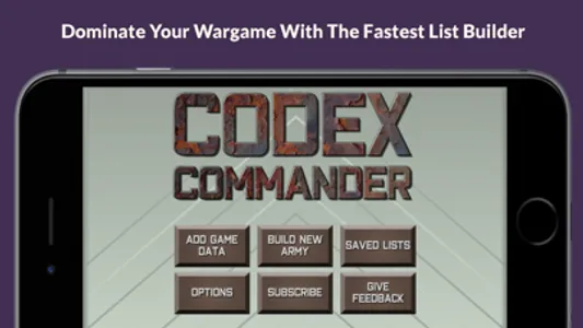 Codex Commander - Army Builder screenshot 0