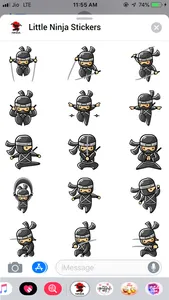 Little Ninja Stickers screenshot 1