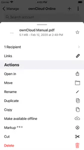 ownCloud Online screenshot 3