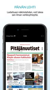 Pitäjänuutiset, päivän lehti screenshot 2