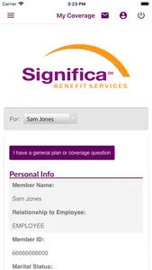 Significa Benefit Services, In screenshot 3