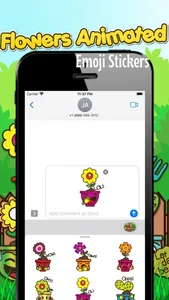 Flowers Animated Emoji Sticker screenshot 1