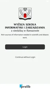 WSIiZ Rzeszów - mPROLIB screenshot 0