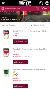 Sunset Foods Egrocer screenshot 1