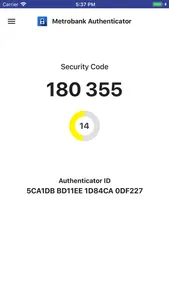 Metrobank Authenticator screenshot 1