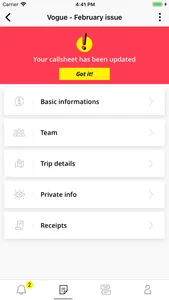 My Callsheet screenshot 2