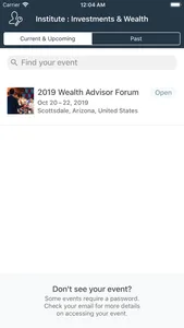 Investments & Wealth Events screenshot 1